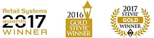 Stevie awards 2015, 2016 and 2017 for Vend POS