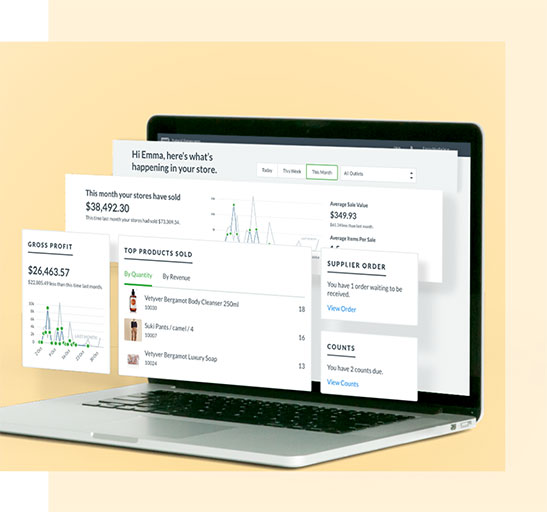Vend dashboard on Macbook